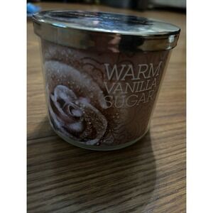 NEW Bath & Body Works 3-Wick Candle Warm Vanilla Sugar 14.5 oz Org Scent Formula